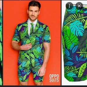 NWY Mens OppoSuits Juicy Jungle Plant summer suit. size 36